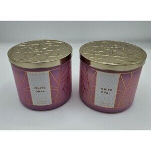 Bath & Body Works White Barn WHITE OPAL 3-Wick 14.5 Oz Scented Candle